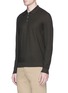 Front View - Click To Enlarge - ALTEA - Check virgin wool polo sweater
