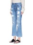 Front View - Click To Enlarge - 72877 - 'Bellatula' cropped flared jeans