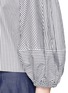 Detail View - Click To Enlarge - TIBI - Balloon sleeve stripe cropped top