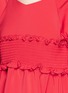 Detail View - Click To Enlarge - TIBI - Smocked cropped faille top