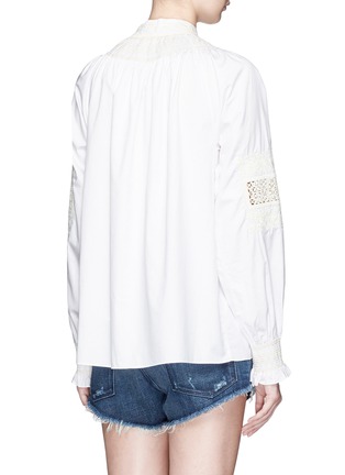 Back View - Click To Enlarge - TIBI - 'Cora' floral embroidery smocked poplin top