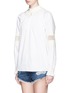 Front View - Click To Enlarge - TIBI - 'Cora' floral embroidery smocked poplin top
