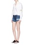 Figure View - Click To Enlarge - TIBI - 'Cora' floral embroidery smocked poplin top