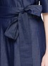 Detail View - Click To Enlarge - TIBI - Belted denim wrap skirt