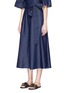 Front View - Click To Enlarge - TIBI - Belted denim wrap skirt