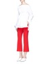 Figure View - Click To Enlarge - TIBI - Cropped flared ponte knit pants