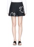 Main View - Click To Enlarge - TIBI - 'Lore' abstract floral embroidered crepe shorts