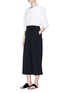 Figure View - Click To Enlarge - TIBI - Balloon sleeve buckled back top