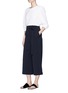 Figure View - Click To Enlarge - TIBI - Belted suiting culottes