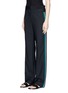 Front View - Click To Enlarge - TIBI - 'Dempsey' double waist stripe trim suiting pants