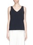 Main View - Click To Enlarge - TIBI - V-neck ponte jersey cropped flared jumpsuit