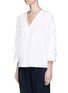 Front View - Click To Enlarge - TIBI - Ruffle cotton poplin top