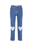Main View - Click To Enlarge - STELLA MCCARTNEY - Heart knee patch cropped jeans