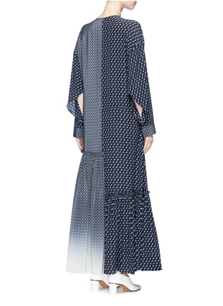 Back View - Click To Enlarge - STELLA MCCARTNEY - 'Dominique' dégradé tie print asymmetric panel maxi dress