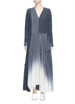 Main View - Click To Enlarge - STELLA MCCARTNEY - 'Dominique' dégradé tie print asymmetric panel maxi dress