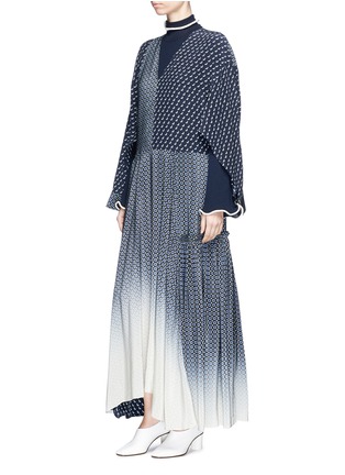 Figure View - Click To Enlarge - STELLA MCCARTNEY - 'Dominique' dégradé tie print asymmetric panel maxi dress