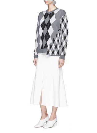 Figure View - Click To Enlarge - STELLA MCCARTNEY - Stretch knit flared skirt