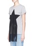 Front View - Click To Enlarge - STELLA MCCARTNEY - Fringe star patch T-shirt