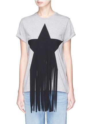 Main View - Click To Enlarge - STELLA MCCARTNEY - Fringe star patch T-shirt