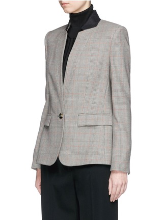 Front View - Click To Enlarge - STELLA MCCARTNEY - Houndstooth check plaid wool suiting jacket