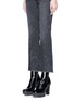 Front View - Click To Enlarge - STELLA MCCARTNEY - Star perforated cropped flared denim pants