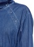 Detail View - Click To Enlarge - STELLA MCCARTNEY - Waist sash turtleneck chambray top