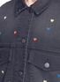 Detail View - Click To Enlarge - STELLA MCCARTNEY - Heart embroidered denim jacket