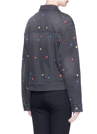Back View - Click To Enlarge - STELLA MCCARTNEY - Heart embroidered denim jacket