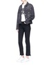Figure View - Click To Enlarge - STELLA MCCARTNEY - Heart embroidered denim jacket