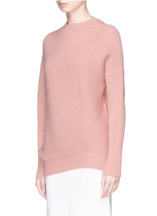 Front View - Click To Enlarge - STELLA MCCARTNEY - Asymmetric virgin wool sweater