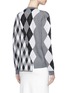 Back View - Click To Enlarge - STELLA MCCARTNEY - Asymmetric argyle check jacquard sweater