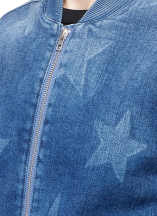 Detail View - Click To Enlarge - STELLA MCCARTNEY - Star fade motif denim bomber jacket