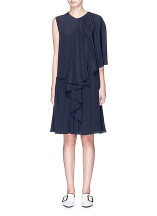 Main View - Click To Enlarge - STELLA MCCARTNEY - 'Emmanuelle' sleeve overlay silk crepe dress