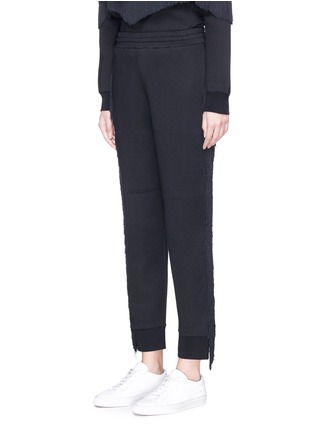 Front View - Click To Enlarge - STELLA MCCARTNEY - Fringe outseam jogging pants