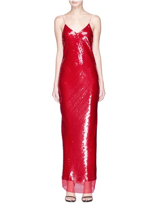 Main View - Click To Enlarge - STELLA MCCARTNEY - 'Bernice' sequin silk crépon gown