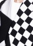 Detail View - Click To Enlarge - STELLA MCCARTNEY - Checkboard intarsia oversized knit coat