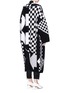 Back View - Click To Enlarge - STELLA MCCARTNEY - Checkboard intarsia oversized knit coat