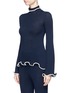 Front View - Click To Enlarge - STELLA MCCARTNEY - Flared turtleneck sweater