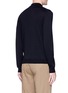 Back View - Click To Enlarge - INCOTEX - Stretch knit long sleeve polo shirt