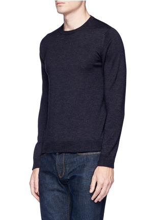 Front View - Click To Enlarge - INCOTEX - Water repellent virgin wool sweater