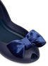 Detail View - Click To Enlarge - MELISSA - 'Queen IV' velvet bow PVC kids ballerina flats