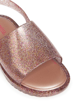 Detail View - Click To Enlarge - MELISSA - x Fábula 'Mia II' glitter PVC toddler slingback sandals