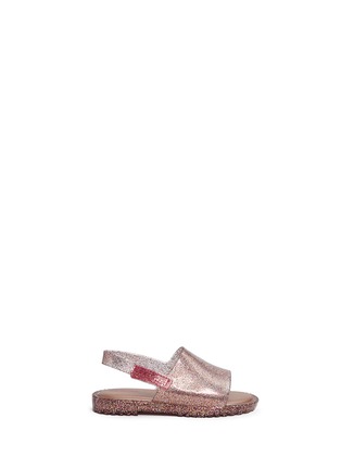 Main View - Click To Enlarge - MELISSA - x Fábula 'Mia II' glitter PVC toddler slingback sandals