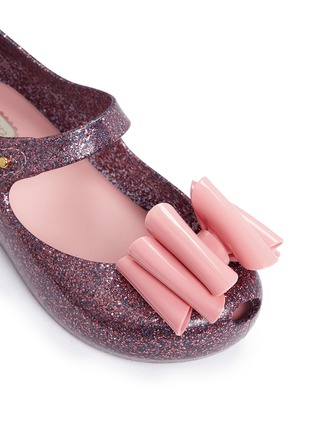 Detail View - Click To Enlarge - MELISSA - 'Ultragirl Sweet III' 3D bow glitter PVC toddler flats