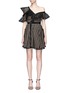 Main View - Click To Enlarge - SELF-PORTRAIT - Guipure lace frill one-shoulder mini dress