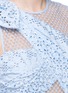 Detail View - Click To Enlarge - SELF-PORTRAIT - Shoulder knot embroidered mini dress