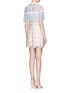 Back View - Click To Enlarge - SELF-PORTRAIT - 3D floral lace cape mini dress