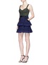 Figure View - Click To Enlarge - SELF-PORTRAIT - Corset tiered mini dress
