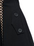 Detail View - Click To Enlarge - SELF-PORTRAIT - Ditsy mesh cape ruffle cady crepe mini dress