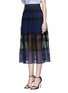 Front View - Click To Enlarge - SELF-PORTRAIT - Crosshatch pleated mix lace skirt